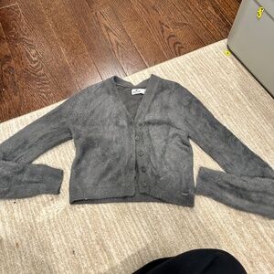 Hollister Co. Women's Grey and Black Cardigan